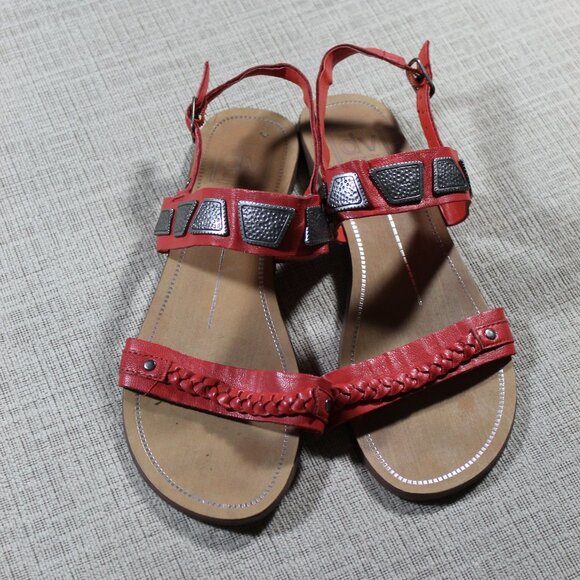 Dolce Vita by Vanessa Mooney Salmon Colored Embellished Sandals - Picture 1 of 6